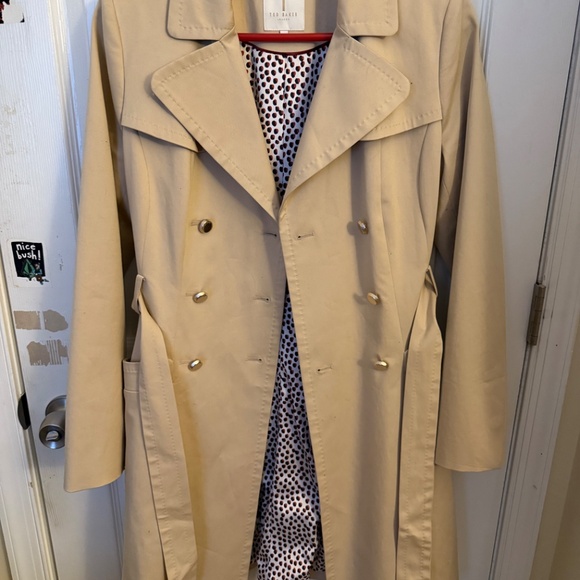Ted Baker Flared Trench Coat - Beige/Sand Color - Picture 2 of 6